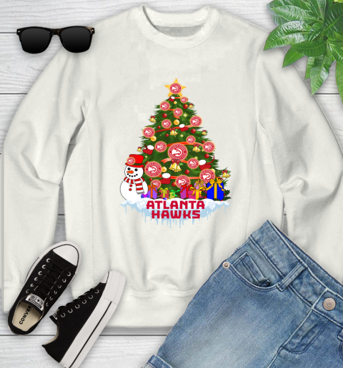 Atlanta Hawks Merry Christmas NBA Basketball Sports Youth Sweatshirt