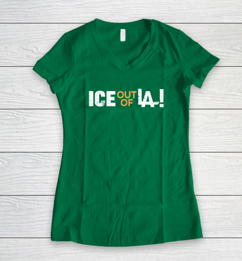 ICE Out Of LA Women's V-Neck T-Shirt 3