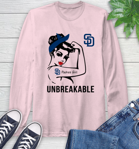 MLB San Diego Padres Girl Unbreakable Baseball Sports Long Sleeve T-Shirt 8