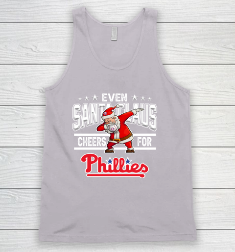 Philadelphia Phillies Even Santa Claus Cheers For Christmas MLB Tank Top 3