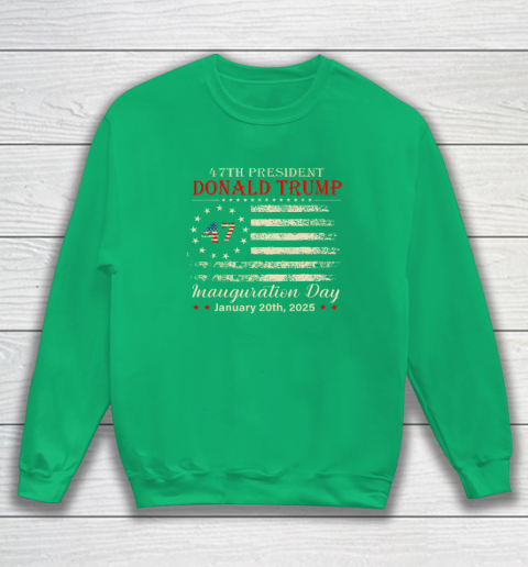 President Donald Trump Inauguration Day 2025 Vintage US Flag Sweatshirt 4