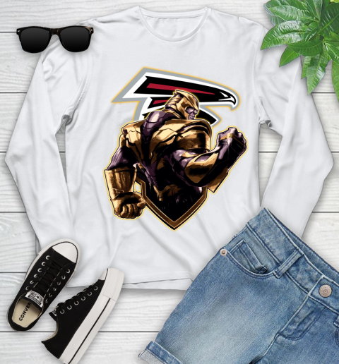 NFL Thanos Avengers Endgame Football Sports Atlanta Falcons Youth Long Sleeve