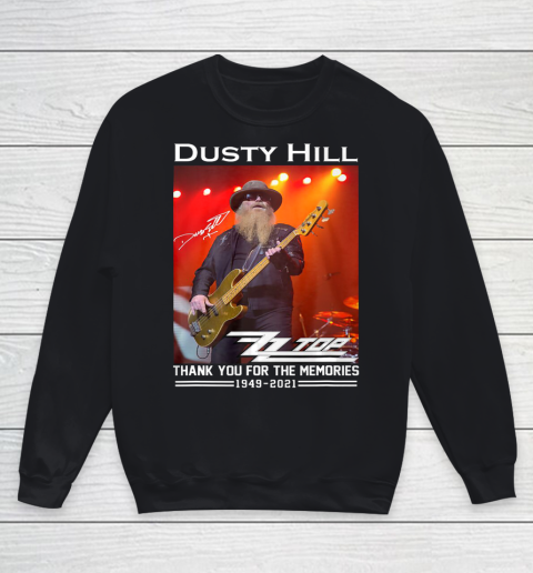 Dusty Hill Thank You For Memories Youth Sweatshirt