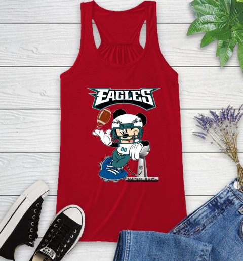 NFL Philadelphia Eagles Mickey Mouse Disney Super Bowl Football T Shirt Racerback Tank 6
