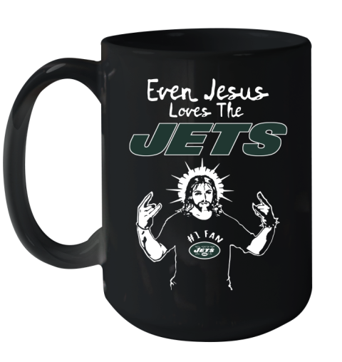 New York Jets NFL Football Even Jesus Loves The Jets Shirt Ceramic Mug 15oz