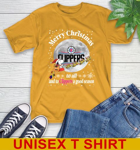 LA Clippers Merry Christmas To All And To Clippers A Good Season NBA Basketball Sports T-Shirt 2
