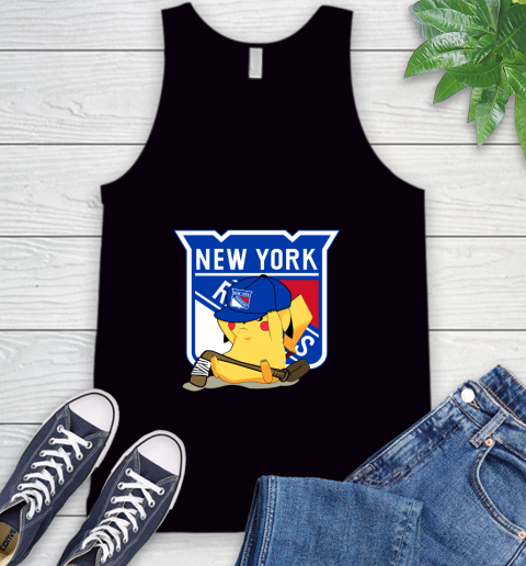 NHL Pikachu Hockey Sports New York Rangers Tank Top 2