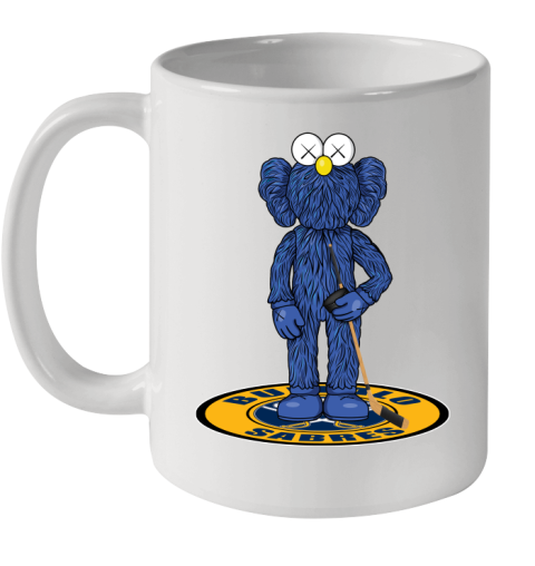 NHL Hockey Buffalo Sabres Kaws Bff Blue Figure Shirt Ceramic Mug 11oz