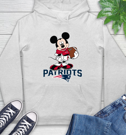 NFL Football New England Patriots Cheerful Mickey Mouse Shirt Hoodie 2