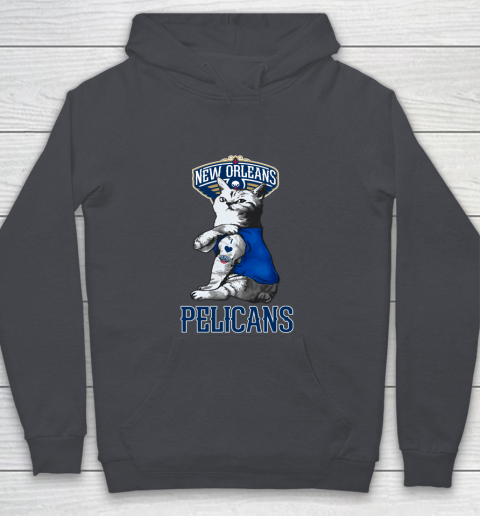 NBA Basketball My Cat Loves New Orleans Pelicans Youth Hoodie 5