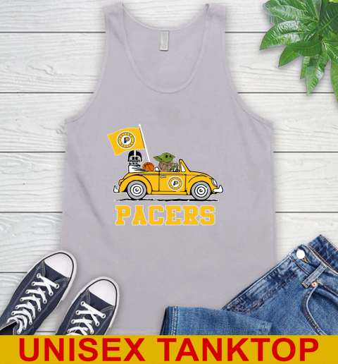 NBA Basketball Indiana Pacers Darth Vader Baby Yoda Driving Star Wars Shirt Tank Top 4