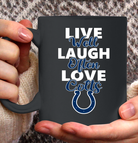NFL Football Indianapolis Colts Live Well Laugh Often Love Shirt Ceramic Mug 11oz