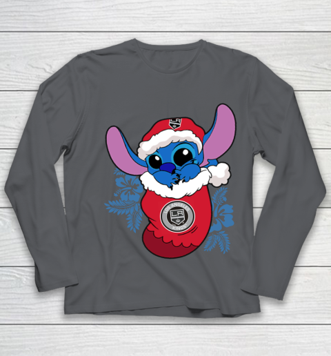 Los Angeles Kings Christmas Stitch In The Sock Funny Disney NHL Youth Long Sleeve 8