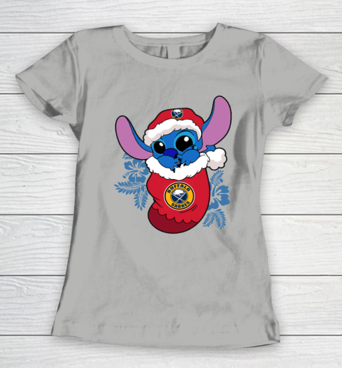Buffalo Sabres Christmas Stitch In The Sock Funny Disney NHL Women's T-Shirt 11