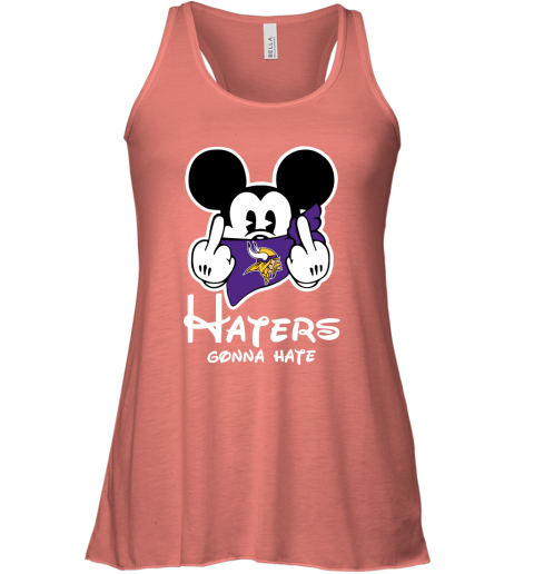 NFL Minnesota Vikings Haters Gonna Hate Mickey Mouse Disney Football T Shirt tqpMlnKqJUo flowy tank 32 95 151514 front coral