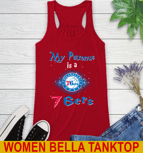 NBA Basketball Harry Potter My Patronus Is A Philadelphia 76ers Racerback Tank 4