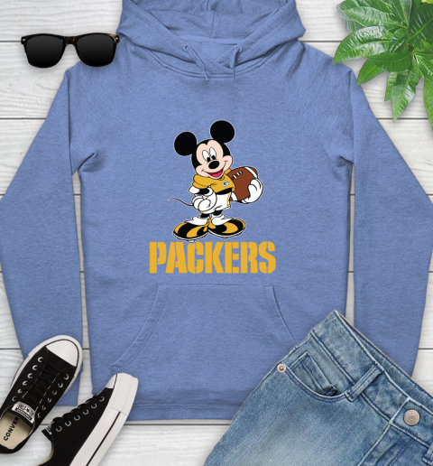 NFL Football Green Bay Packers Cheerful Mickey Mouse Shirt Youth Hoodie 11