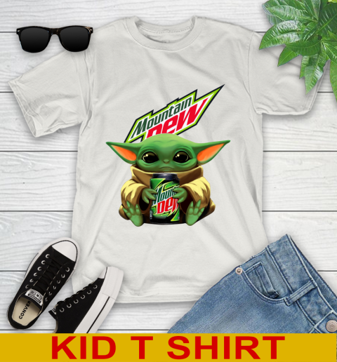Star Wars Baby Yoda Hugs Mountain Dew Soft Drink Shirt 112