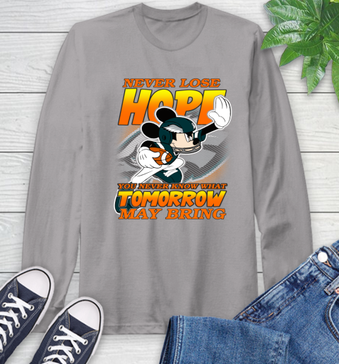 Philadelphia Eagles NFL Football Mickey Disney Never Lose Hope Long Sleeve T-Shirt 6