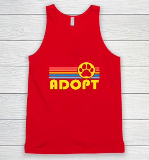 Rescue Animal Adoption Adopt Cat or Dog Vintage Retro Sunset Tank Top 5