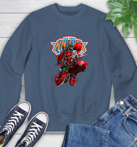 NBA Deadpool Marvel Comics Sports Basketball New York Knicks Sweatshirt 7