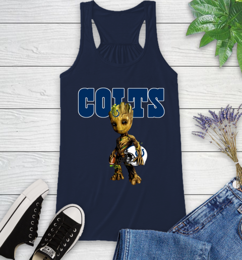 Indianapolis Colts NFL Football Groot Marvel Guardians Of The Galaxy Racerback Tank 12