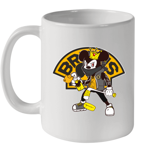 Boston Bruins NHL Hockey Mickey Peace Sign Sports Ceramic Mug 11oz