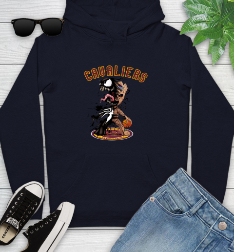NBA Cleveland Cavaliers Basketball Venom Groot Guardians Of The Galaxy Youth Hoodie 4