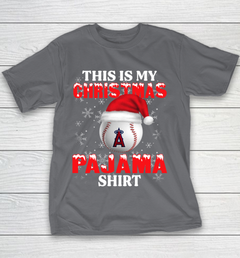 Los Angeles Angels This Is My Christmas Pajama Shirt MLB Youth T-Shirt 5