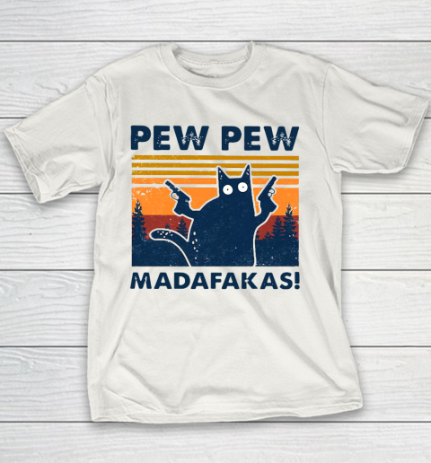 Cat Pew Pew Madafakas Vintage Youth T-Shirt