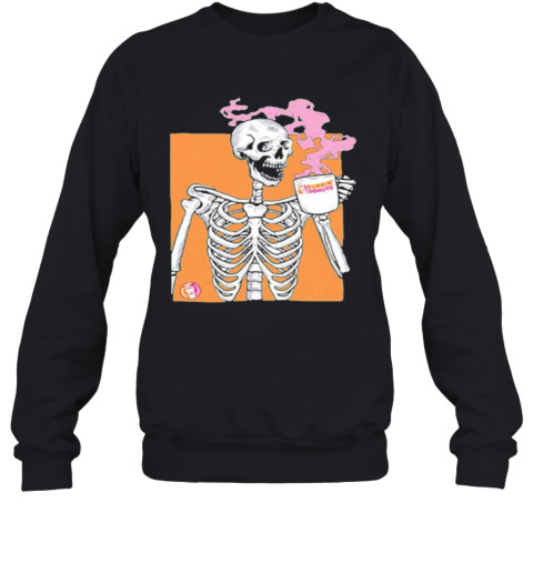 Colorful Skeleton Drink Dunkin Donuts Coffee Sweatshirt