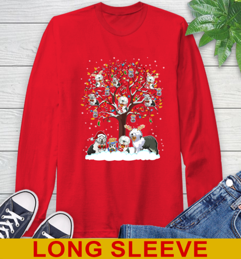 Old english Sheep dog dog pet lover light christmas tree shirt 66