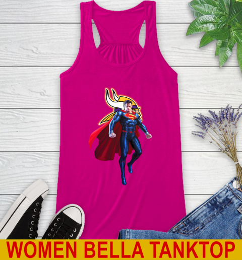 NFL Superman DC Sports Football Minnesota Vikings Racerback Tank 8