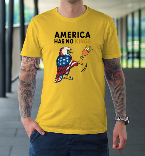 America Has No Kings Eagle Kick Orange Anti Trump T-Shirt 4