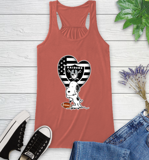 Oakland Raiders NFL Football The Peanuts Movie Adorable Snoopy Racerback Tank 4