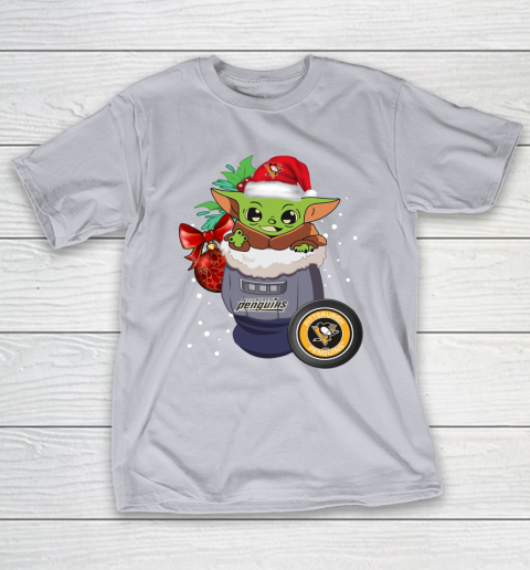 Pittsburgh Penguins Christmas Baby Yoda Star Wars Funny Happy NHL T-Shirt 7