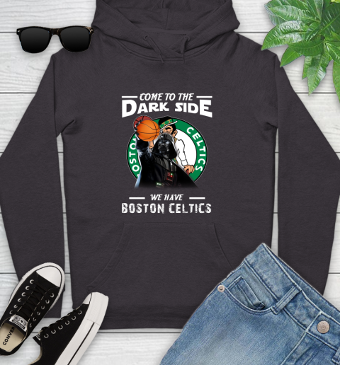 NBA Come To The Dark Side We Have Boston Celtics Star Wars Darth Vader Basketball Youth Hoodie 8