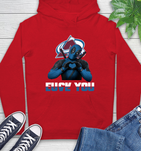 NHL Colorado Avalanche Deadpool Love You Fuck You Hockey Sports Hoodie 10
