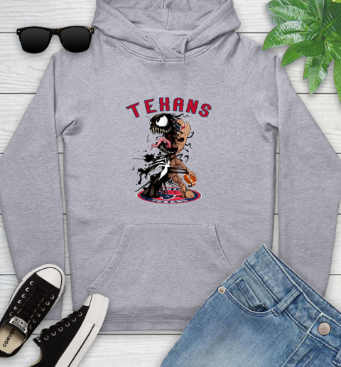 NFL Houston Texans Football Venom Groot Guardians Of The Galaxy Youth Hoodie 6