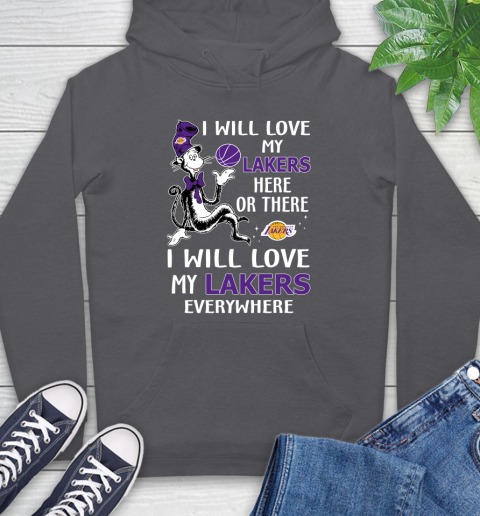 NBA Basketball Los Angeles Lakers I Will Love My Lakers Everywhere Dr Seuss Shirt Hoodie 8