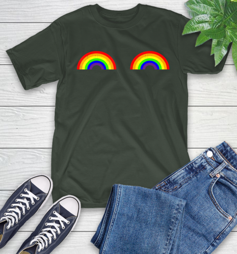 Nurse Shirt Vintage Rainbow Boobs Gay Shirt Boobies LGBT Pride