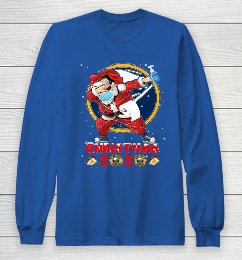Buffalo Sabres Funny Santa Claus Dabbing Christmas 2020 NHL Long Sleeve T-Shirt 6