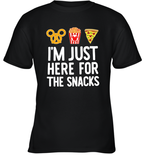 Mickey I Am Just Here For The Snacks Youth T-Shirt