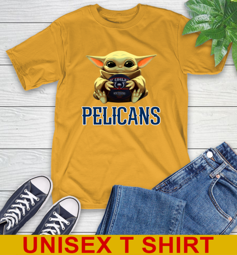 NBA Basketball New Orleans Pelicans Star Wars Baby Yoda Shirt 3