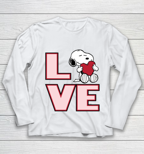 Peanuts Valentine Snoopy Love Youth Long Sleeve