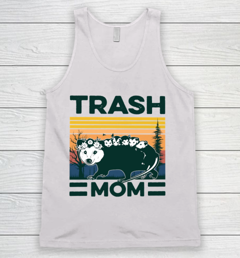 Mother's Day Funny Gift Ideas Apparel  Rat Retro Vintage Trash Mom Funny Mother Tank Top