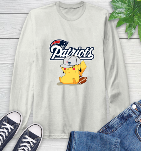 NFL Pikachu Football Sports New England Patriots Long Sleeve T-Shirt 12