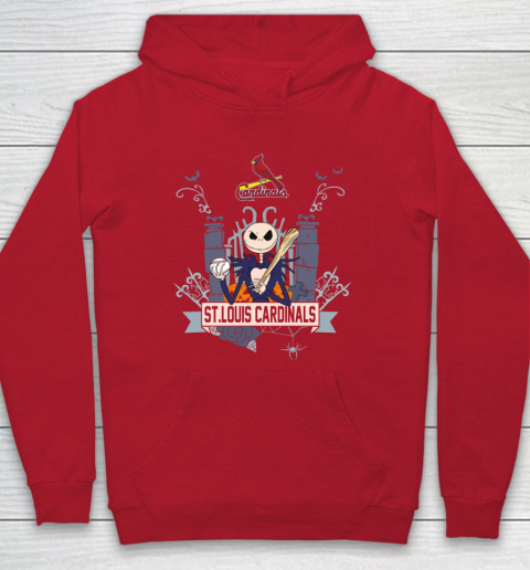 MLB St.Louis Cardinals Baseball Jack Skellington Halloween Hoodie 7