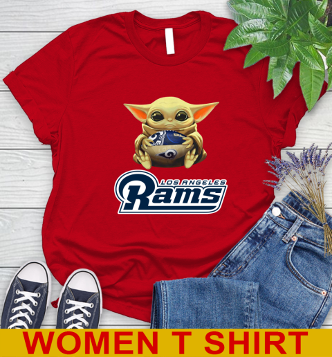 NFL Los Angeles Rams Womens Long Sleeve Baby Tee - WHITE