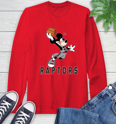 NBA Basketball Toronto Raptors Cheerful Mickey Mouse Shirt Long Sleeve T-Shirt 11